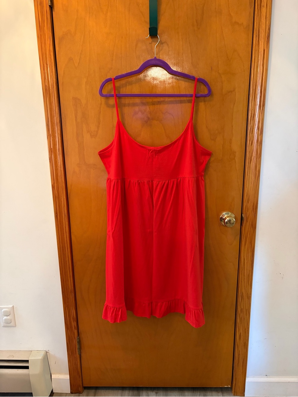 New Size 18 Red Boohoo Dress with Spaghetti Straps Y2K Style